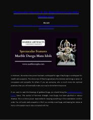Durga Mata Marble Idols Spectacular Features