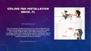 Ceiling Fan Installation Davie, FL