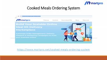 Cooked Meals Ordering