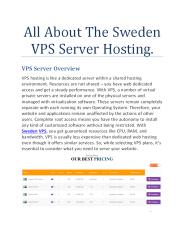 Sweden VPS Server Hosting Services Plan