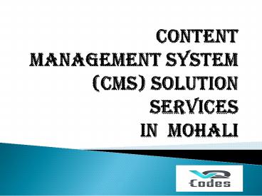 CMS Solution Services in Mohali
