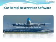 Car Rental Reservation Software