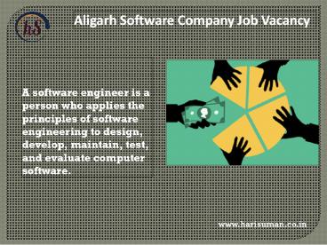 Aligarh Software Company Job Vacancy