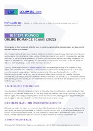 What You Need To Know About Online Romance Scams