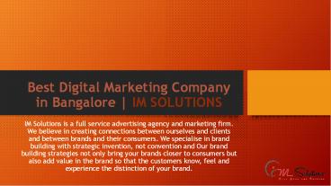 Best Digital Marketing Company in Bangalore