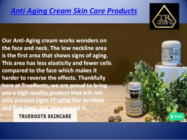 Anti Aging Cream Skin Care Products
