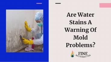 Are Water Stains A Sign Of Mold Problems?