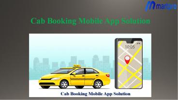 Cab Booking Mobile App Solution