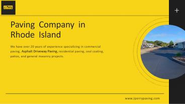 Paving Company in Rhode Island