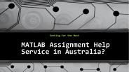 MATLAB Assignment Help Service in Australia?