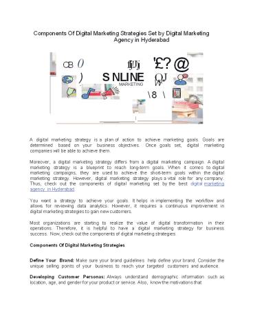 Components Of Digital Marketing Strategies Set by Digital Marketing Agency in Hyderabad