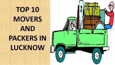 Top 10 Movers and Packers in Lucknow