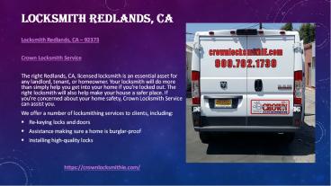 Locksmith Redlands, CA