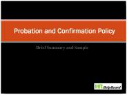 Probation and Confirmation Policy