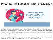 What Are the Primary Responsibilities of a Nurse?