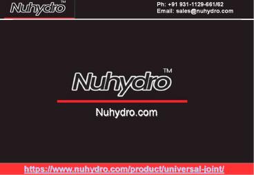 Universal Joint cross Suppliers