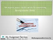 Accounting Assignment Help