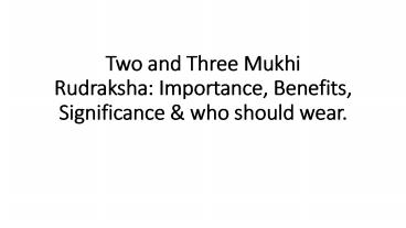Two and Three Mukhi Rudraksha: Importance, Benefits, Significance & who should wear.