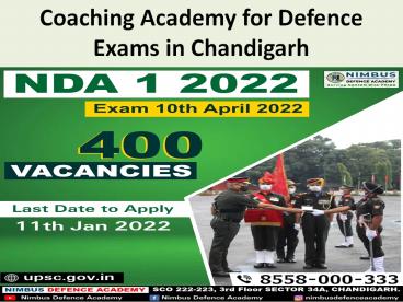 Coaching Academy for Defence Exams in Chandigarh