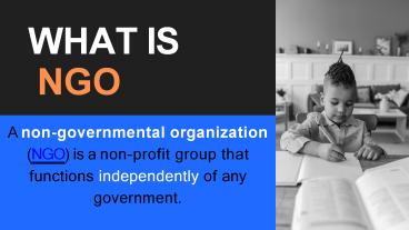 What is NGO and Works Area