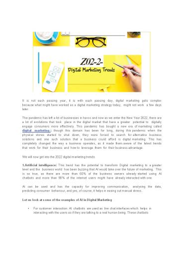 Top Digital Marketing Trends in 2022 You Should Know About