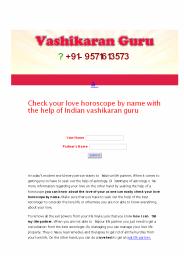 Check your love horoscope by name