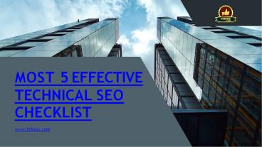 5 MAINTENANCE TIPS FOR TECHNICAL SEO CHECKLIST
