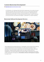 Blockchain Software Development Company | Tokyotechie