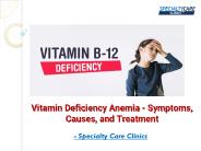 Vitamin Deficiency Anemia - Symptoms, Causes, and Treatment