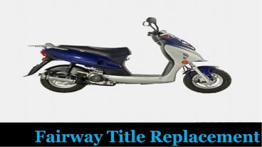 missing vehicle title