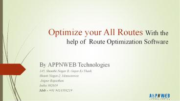 Optimize your All Routes With the help of Route Optimization Software