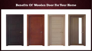 Benefits of Wooden Door for your Home