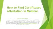 Certificates Attestation in Mumbai