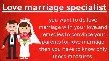 Love marriage specialist