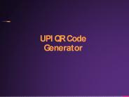 UPI QR Code Generator