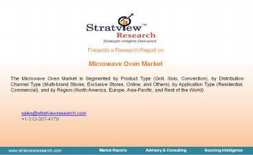 Microwave Oven Market Size Share & Forecast
