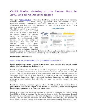 C4ISR Market Growing at the Fastest Rate in APAC and North America Region