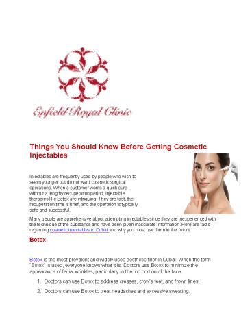 Things You Should Know Before Getting Cosmetic Injectables