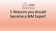 5 Reasons you should  become a BIM Expert