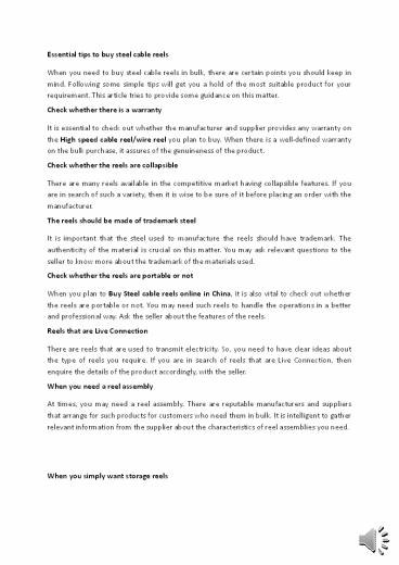 Best Large Wire Spool and Metal Cable Reel