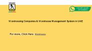 Warehousing Companies & Warehouse Management System in UAE