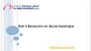 Top 5 Benefits of Hand Sanitizer