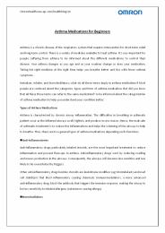 Asthma Medications for Beginners