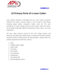 12 Primary Parts of a Laser Cutter