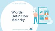 Words Definition Malarky