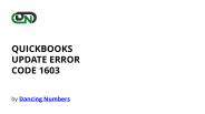 QuickBooks Update Error Code 1603