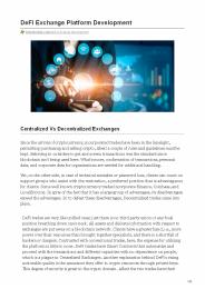 DeFi exchange platform Development | Tokyotechie