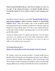 Mental Health Software and Devices Market
