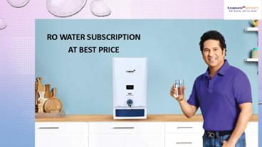 RO Water Subscription at Best Price