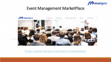 Event Management MarketPlace
